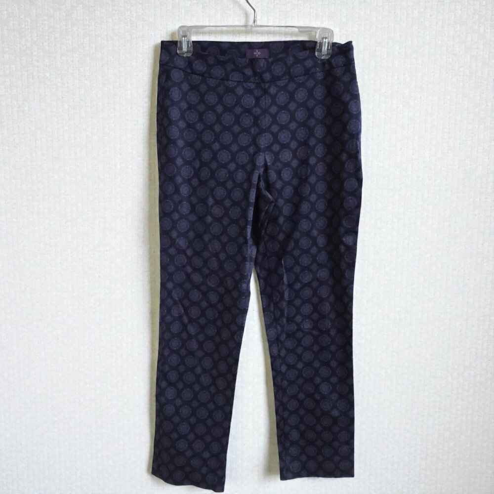 NYDJ light weight capri ankle pants in dark blue with Lift Tuck Technology